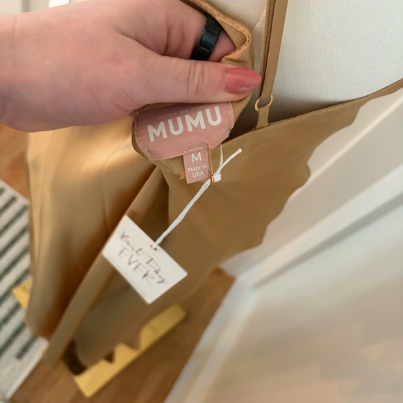 Show Me Your Mumu Satin Cowl Neck Slip Maxi Dress – Champagne - Picture 4 of 4